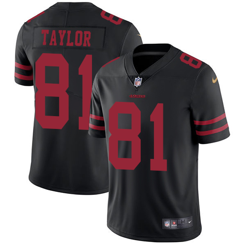 Nike 49ers #81 Trent Taylor Black Alternate Youth Stitched NFL Vapor Untouchable Limited Jersey